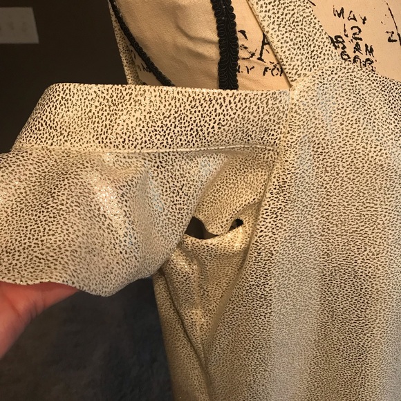 NWT Cream/metallic gold Sheath dress Size 12 - Picture 3 of 8